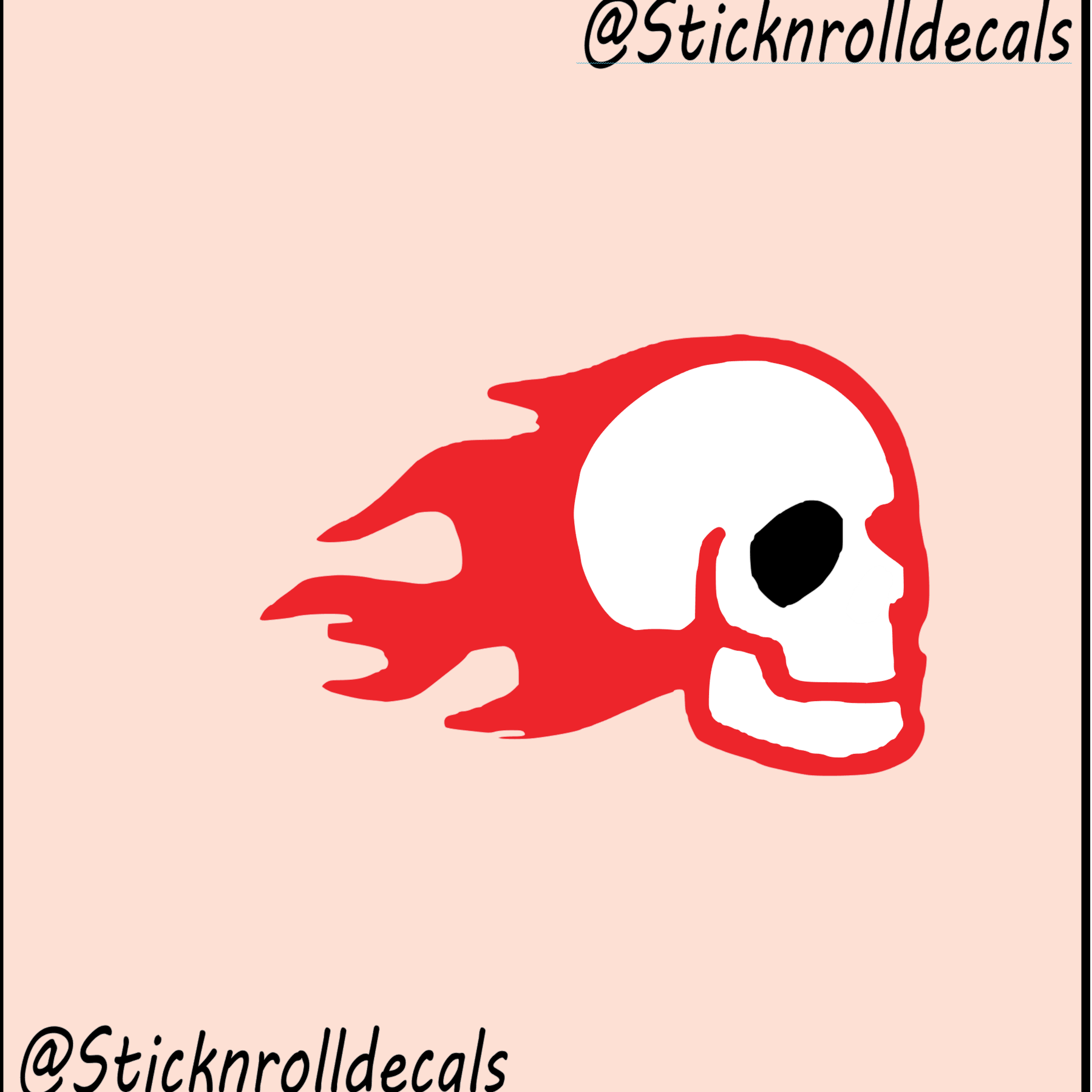Flame skull